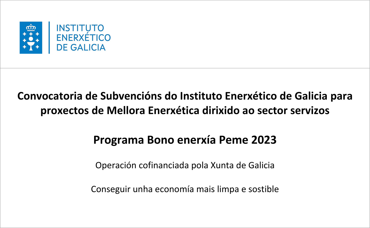 Programa Bono Enerxía Peme 2023